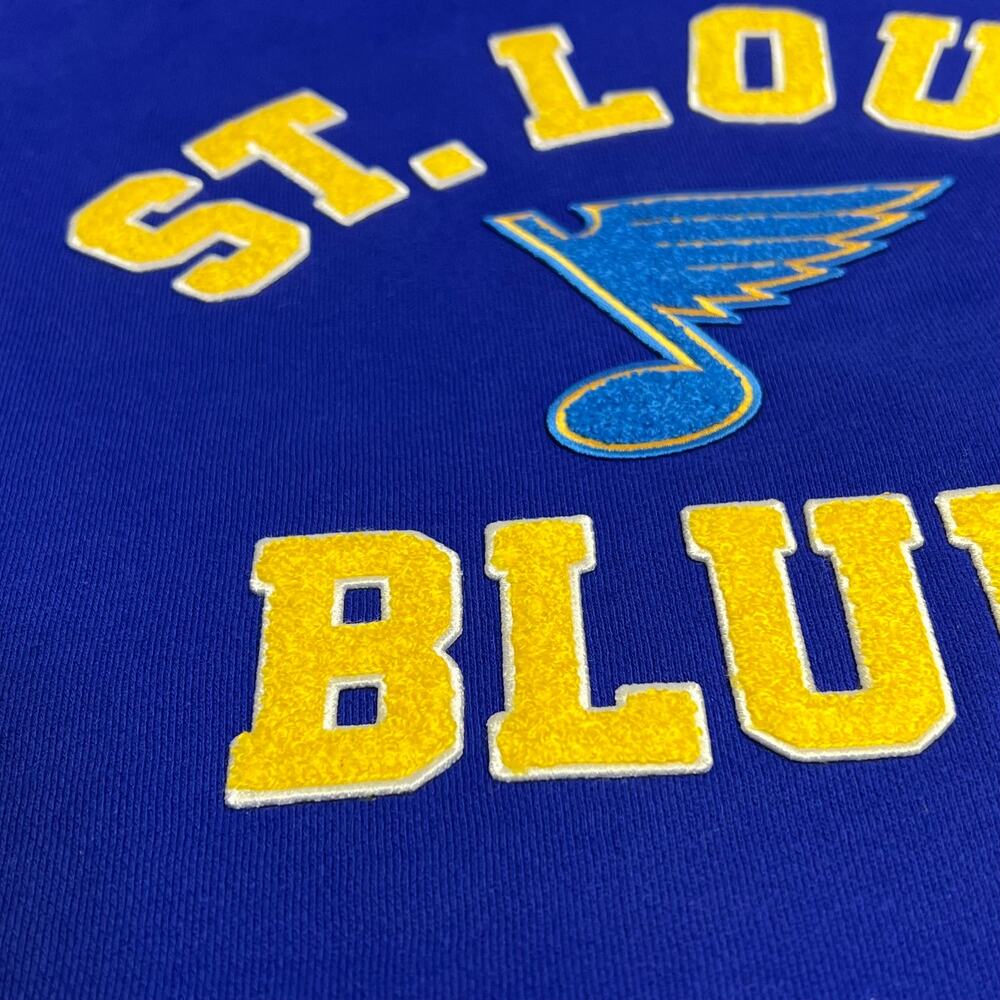 LULULEMON St. Louis Blues Steady State College Crewneck Men's Sz XL Cobalt Blue - Picture 5 of 12